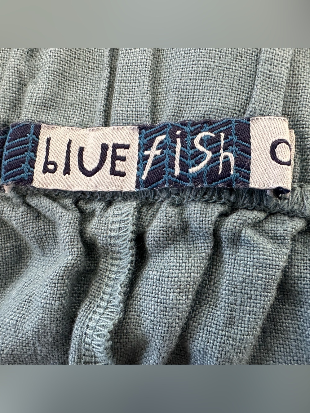 Bluefish Crop Linen Billow Pant in La Mer - Picture 4 of 6